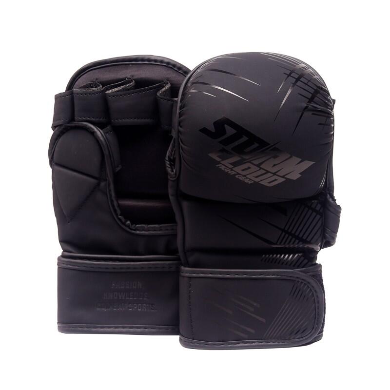 Rękawice do MMA StormCloud StarFall Sparingowe Czarno-Czarne 7oz XL