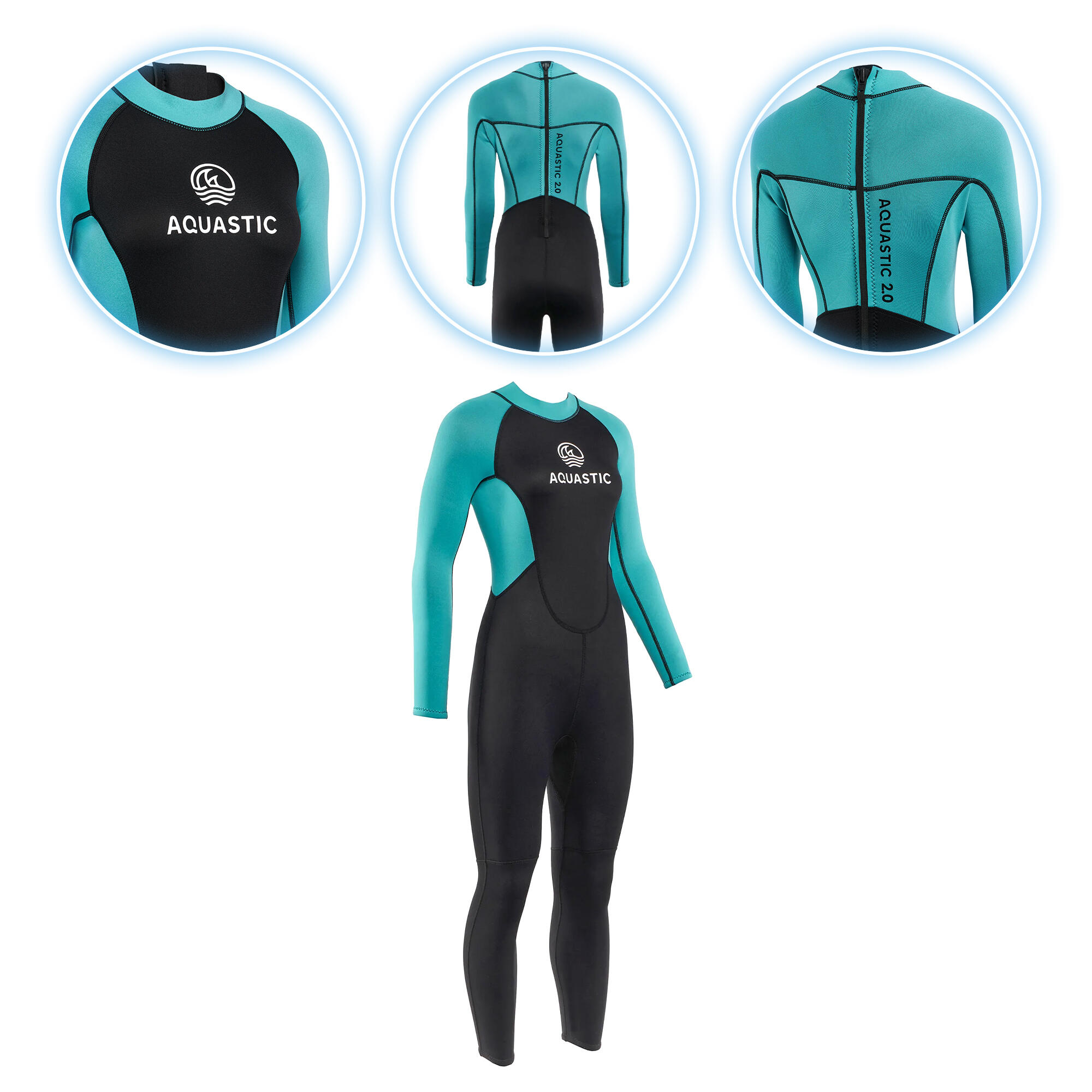 Pianka do pływania damska AQUASTIC Wavey LG WMNS 2 mm