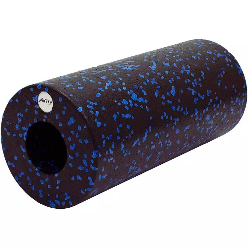 Wałek do masażu z gładką powierzchnią Aktivsport 14x33 cm niebieski