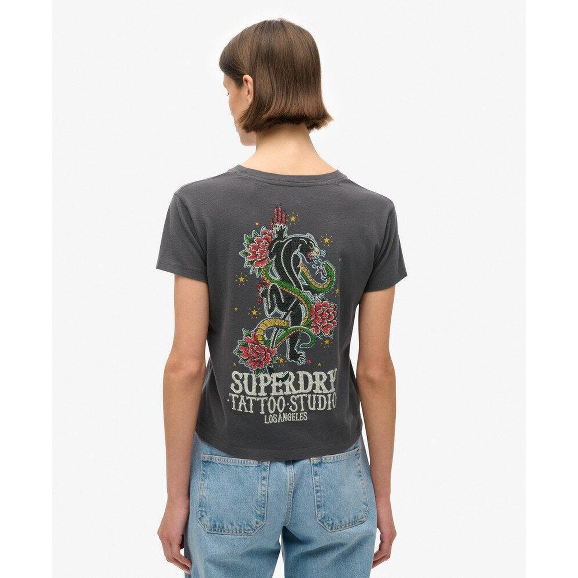 Koszulka z kryształkami do tatuażu