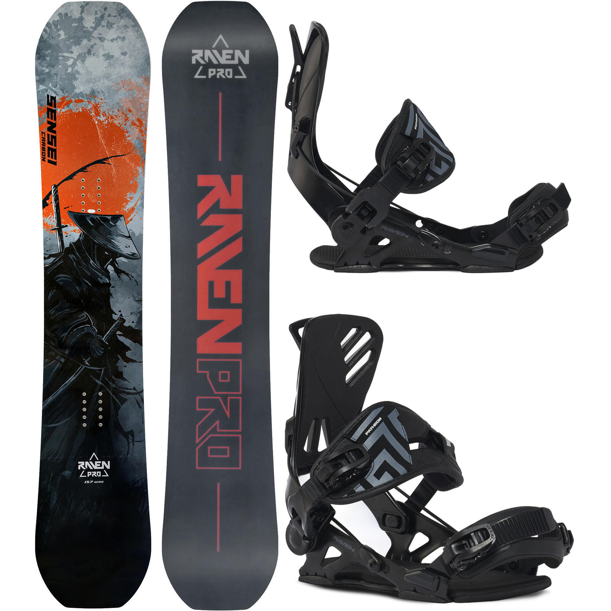 Zestaw Deska snowboardowa Raven PRO Sensei Carbon + wiązania Raven PRO GT ALU