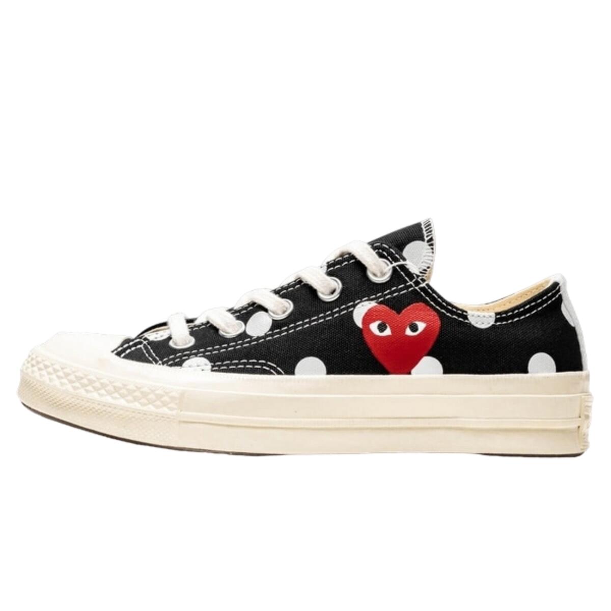 Buty do chodzenia dla dorosłych Converse Comme des Garçons Low Noir à pois
