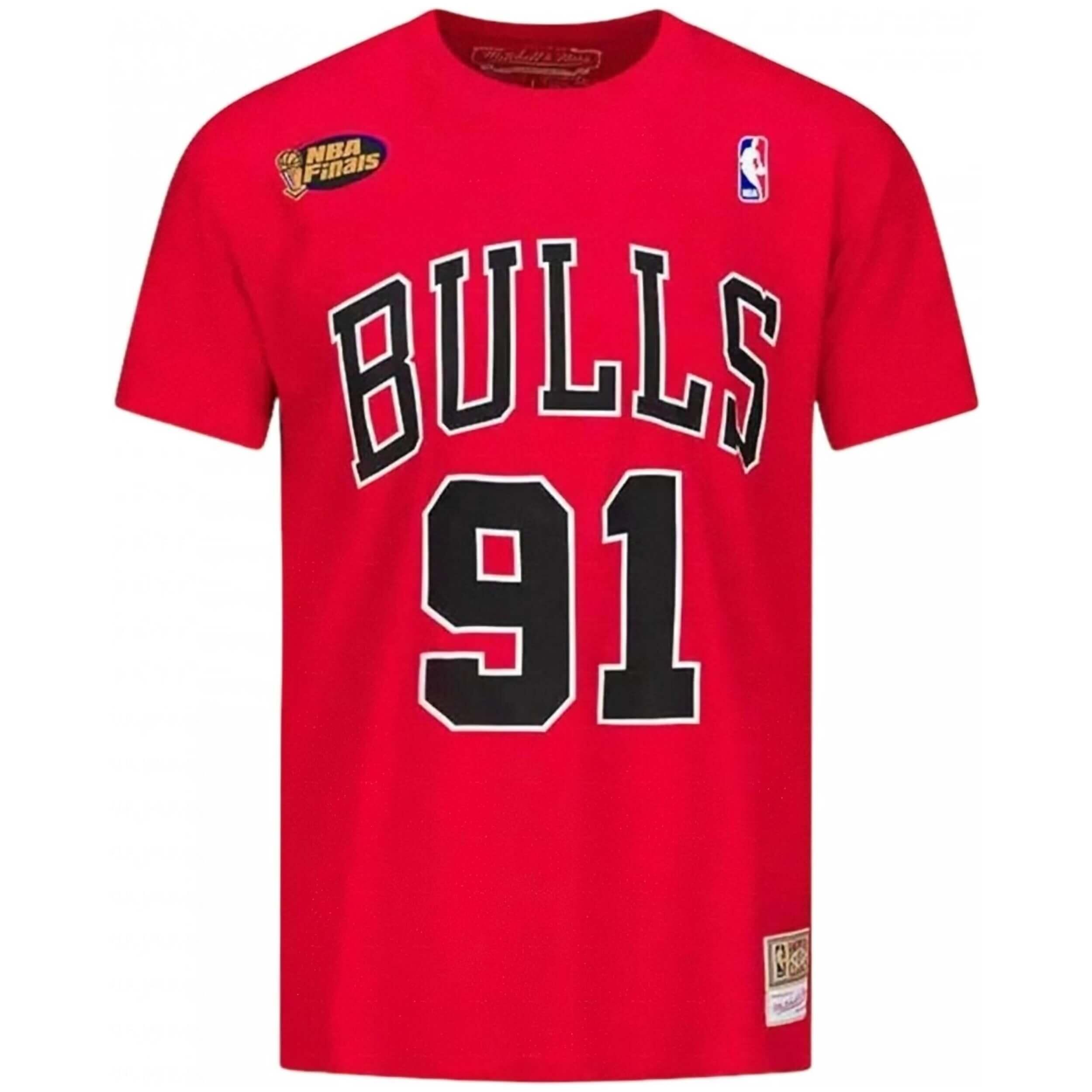 Koszulka Mitchell & Ness Chicago Bulls Rodman 91 czerwona