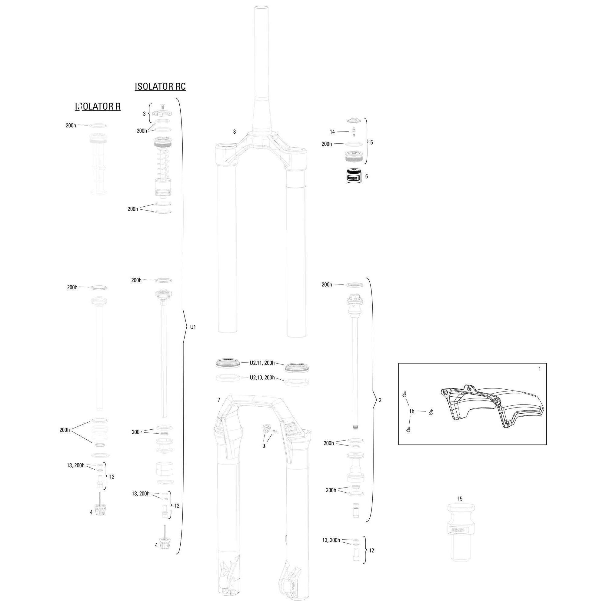 Rockshox RS Domain Gold IS.RC3 27,5 Boost 160mm - Wide Bicycle Fork