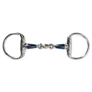 Wędzidło oliwkowe dla konia z podwójnymi łamańcami QHP