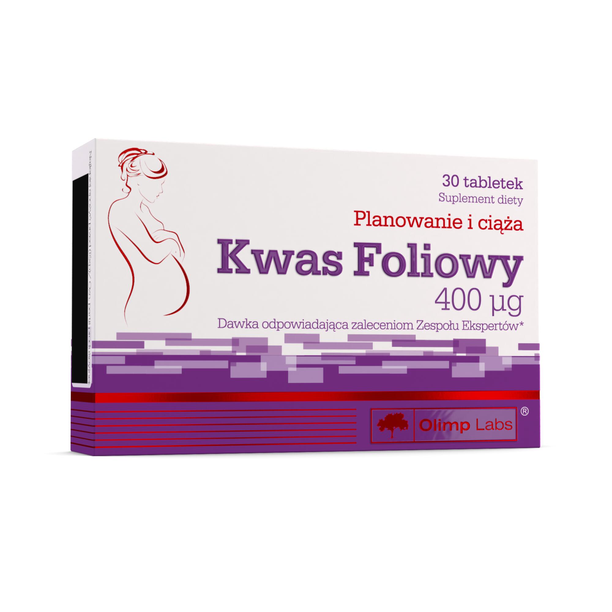 Kwas foliowy Olimp Kwas Foliowy 400 µg - 30 Tabletek