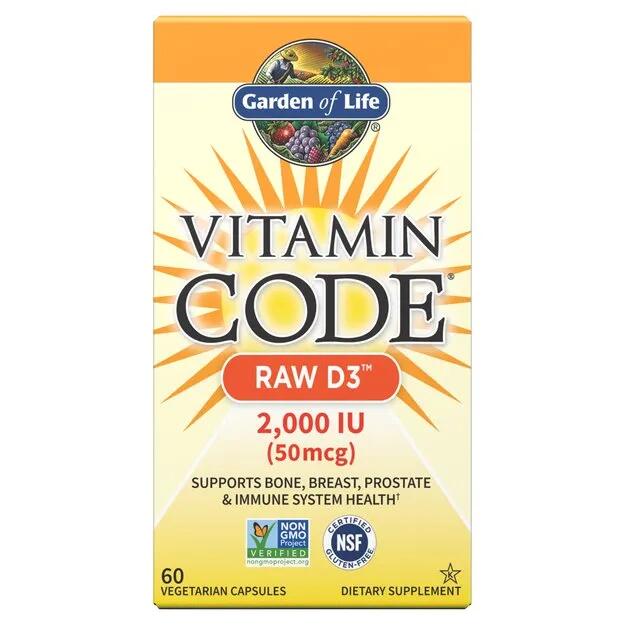 Witamina D3 Vitamin Code RAW D3 2000 IU Garden of Life 60 vkaps