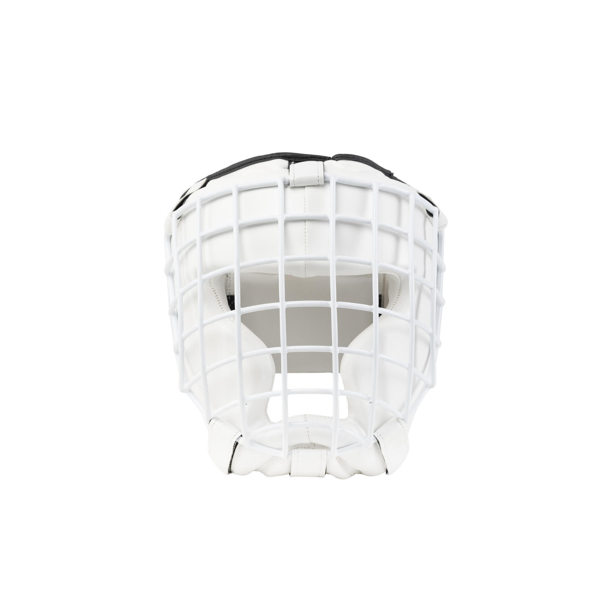 Kask bokserski treningowy biały z kratą Evolution