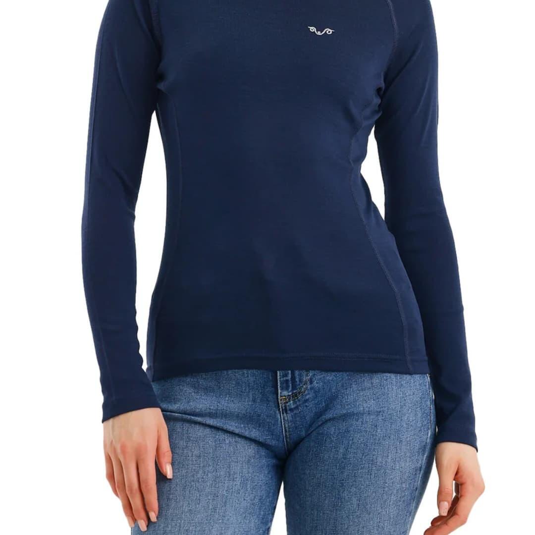 Vega - damska koszulka 100% merino wełna 195 g/m² z zamkiem YKK