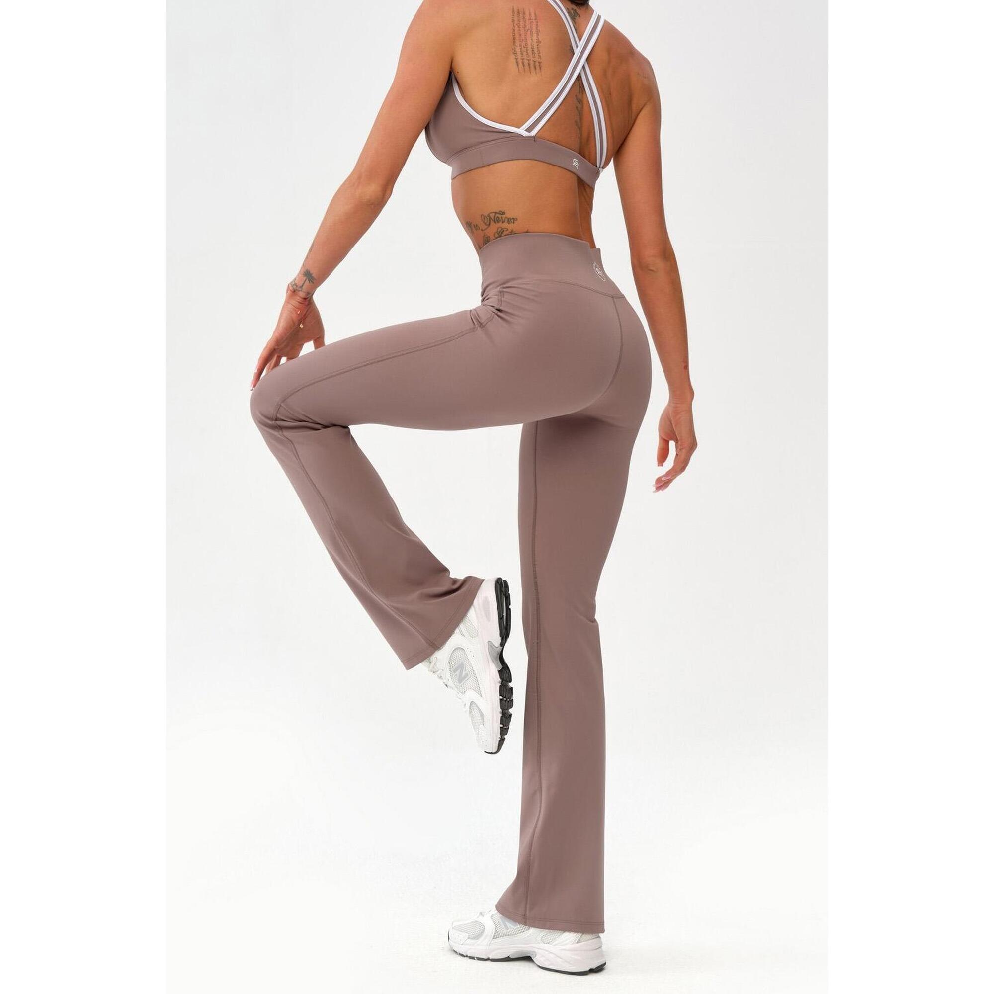 Damskie legginsy dzwony sportowe fitness Rough Radical Mocha Active