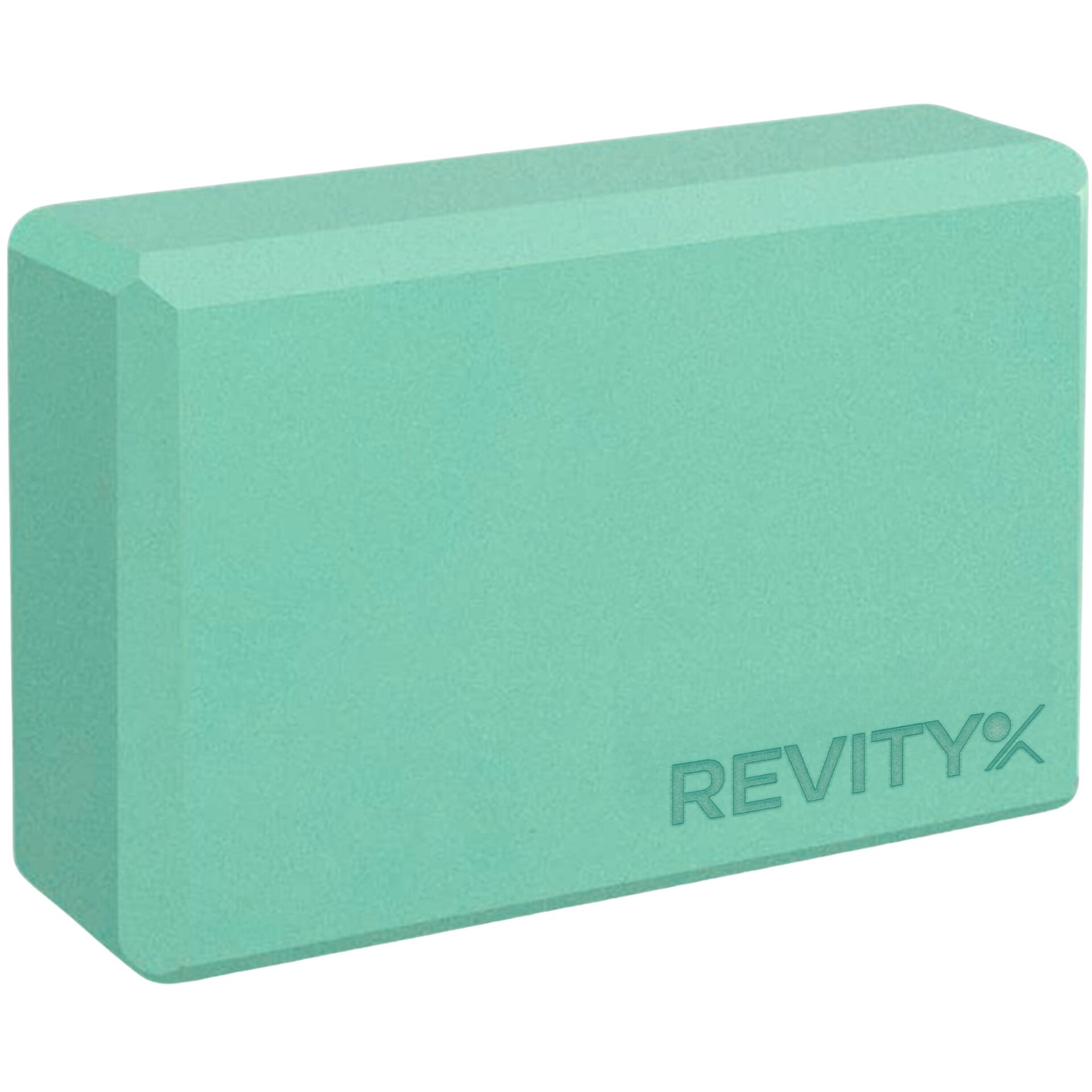Kostka do jogi blok klocek Revity miętowy EVA 23x15x7.5 cm