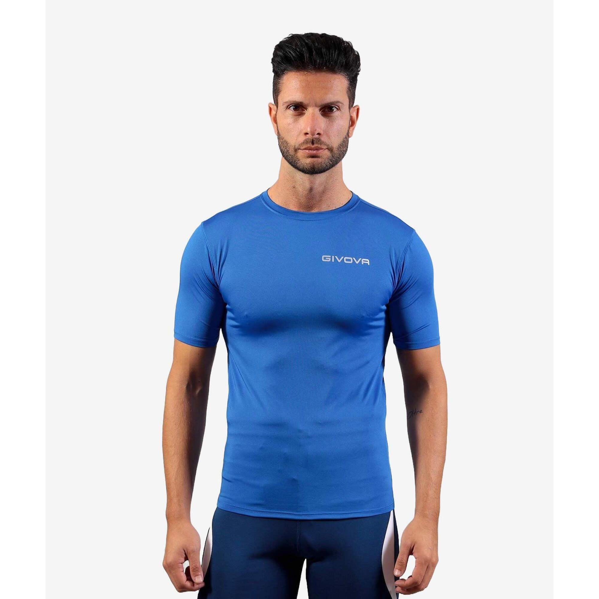 Koszulka piłkarska termoaktywna dla dorosłych Givova Corpus 2 niebieska