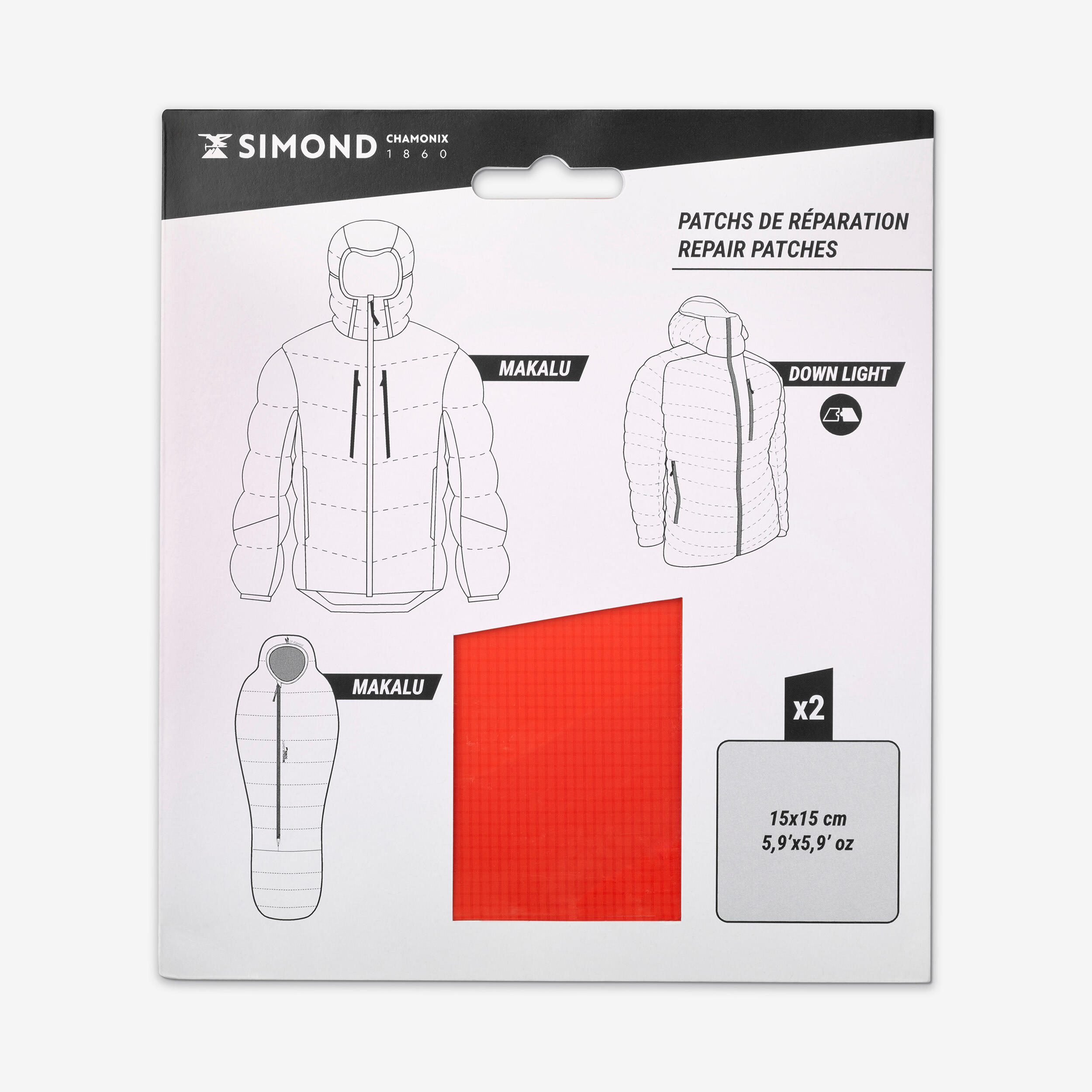 Łatka do reperacji odzieży puchowej i śpiworów czerwona