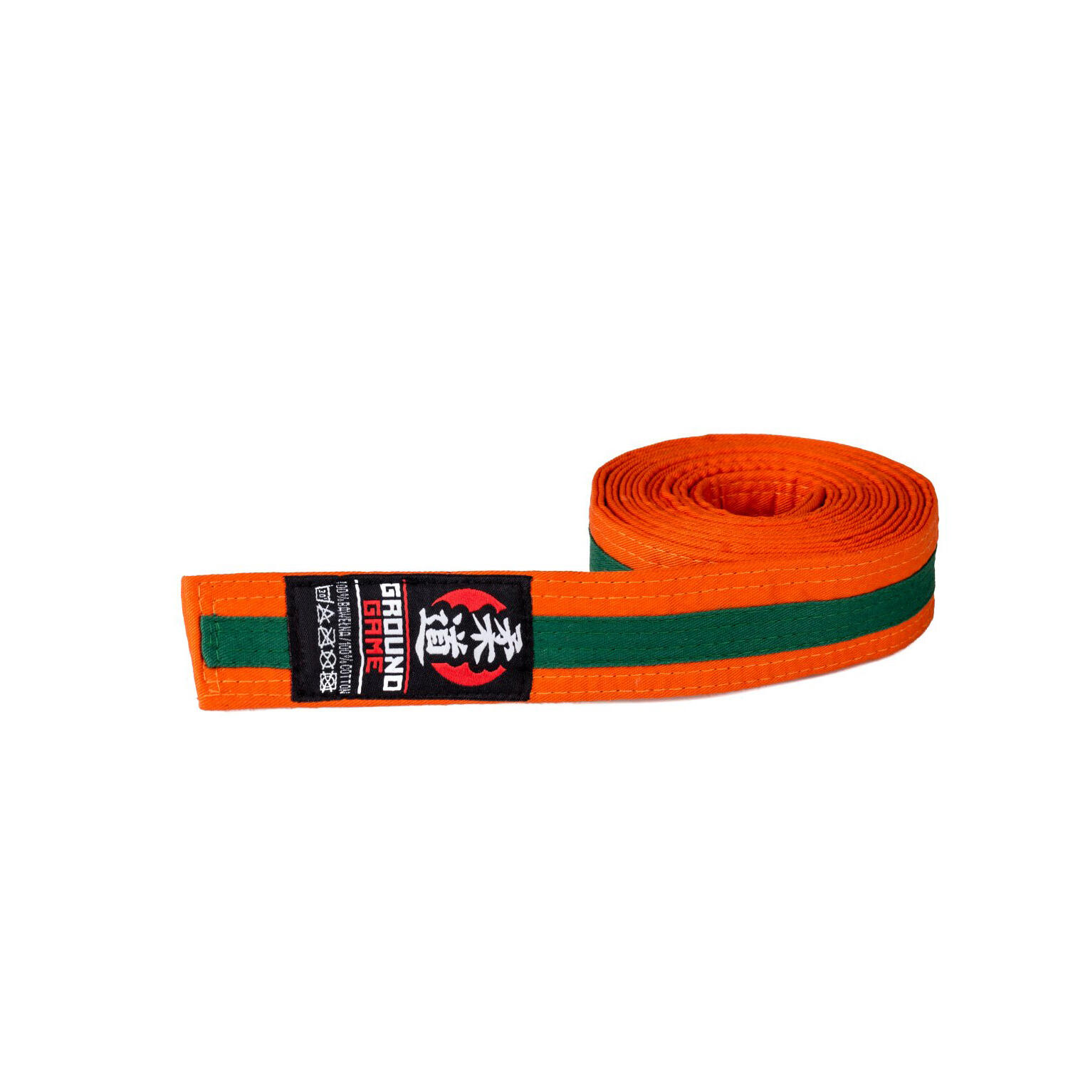Pas do Judo dla dzieci marki Ground Game pomarańczowo-zielony