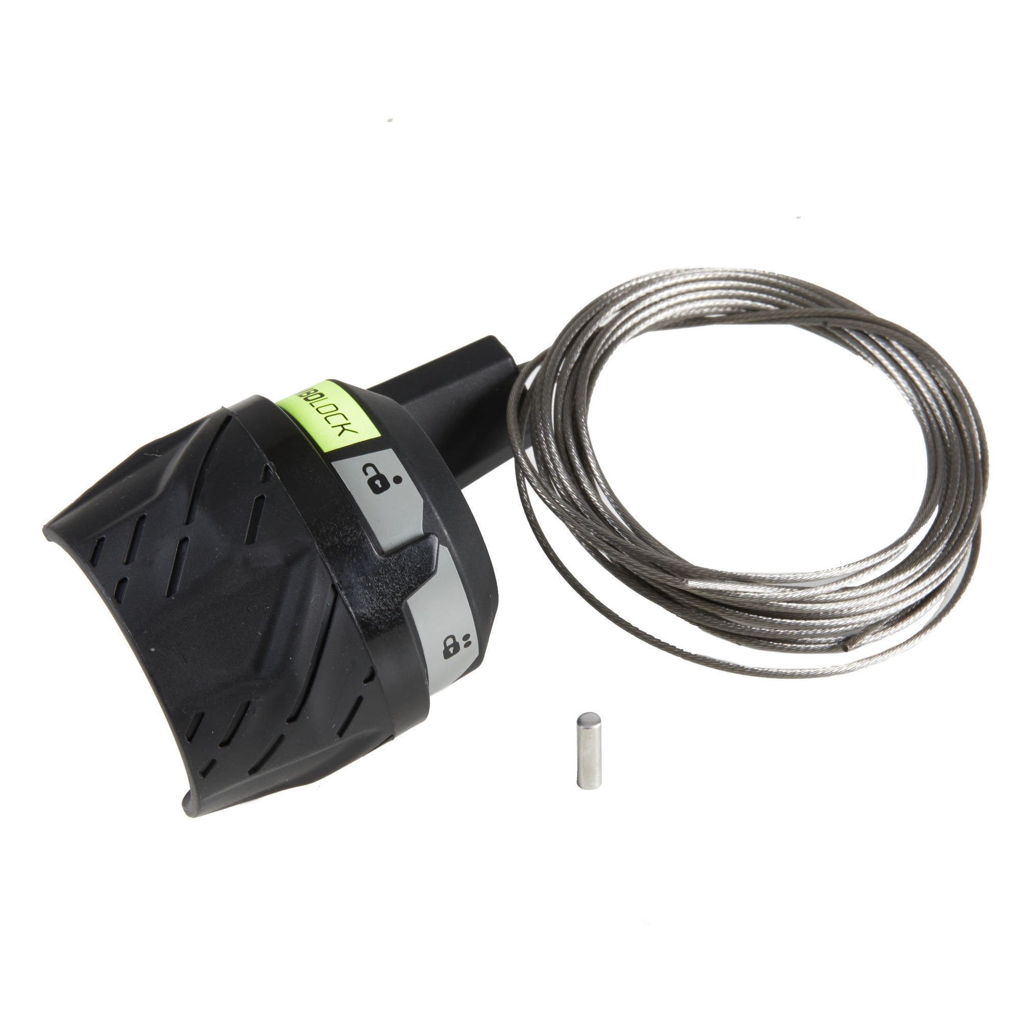 Blokada zawieszenia Rockrider Combolock z 2 linkami - 2 pozycje ciąg 18 mm V2