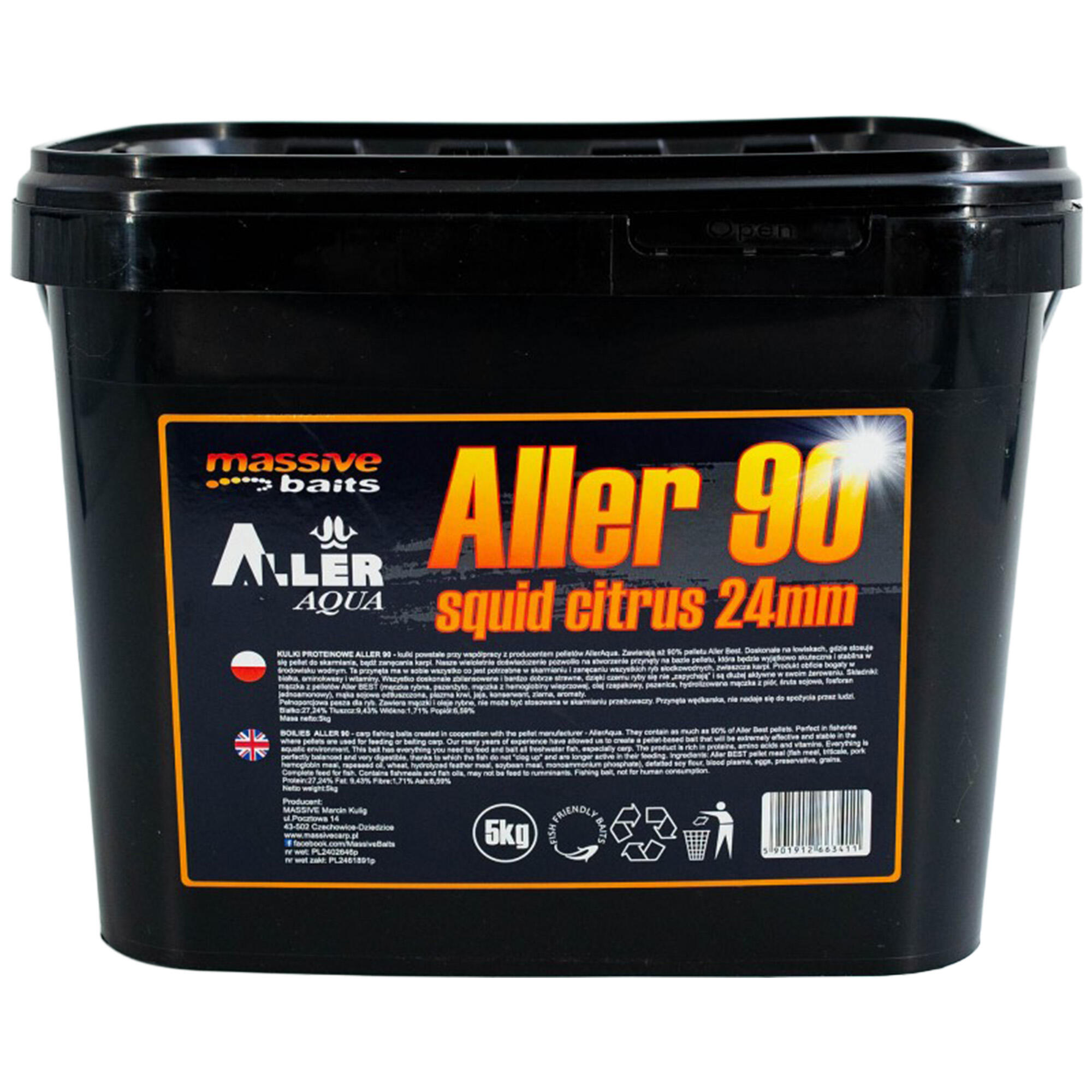 Kulki Massive Baits Aller 90 Squid Citrus 5Kg 24Mm