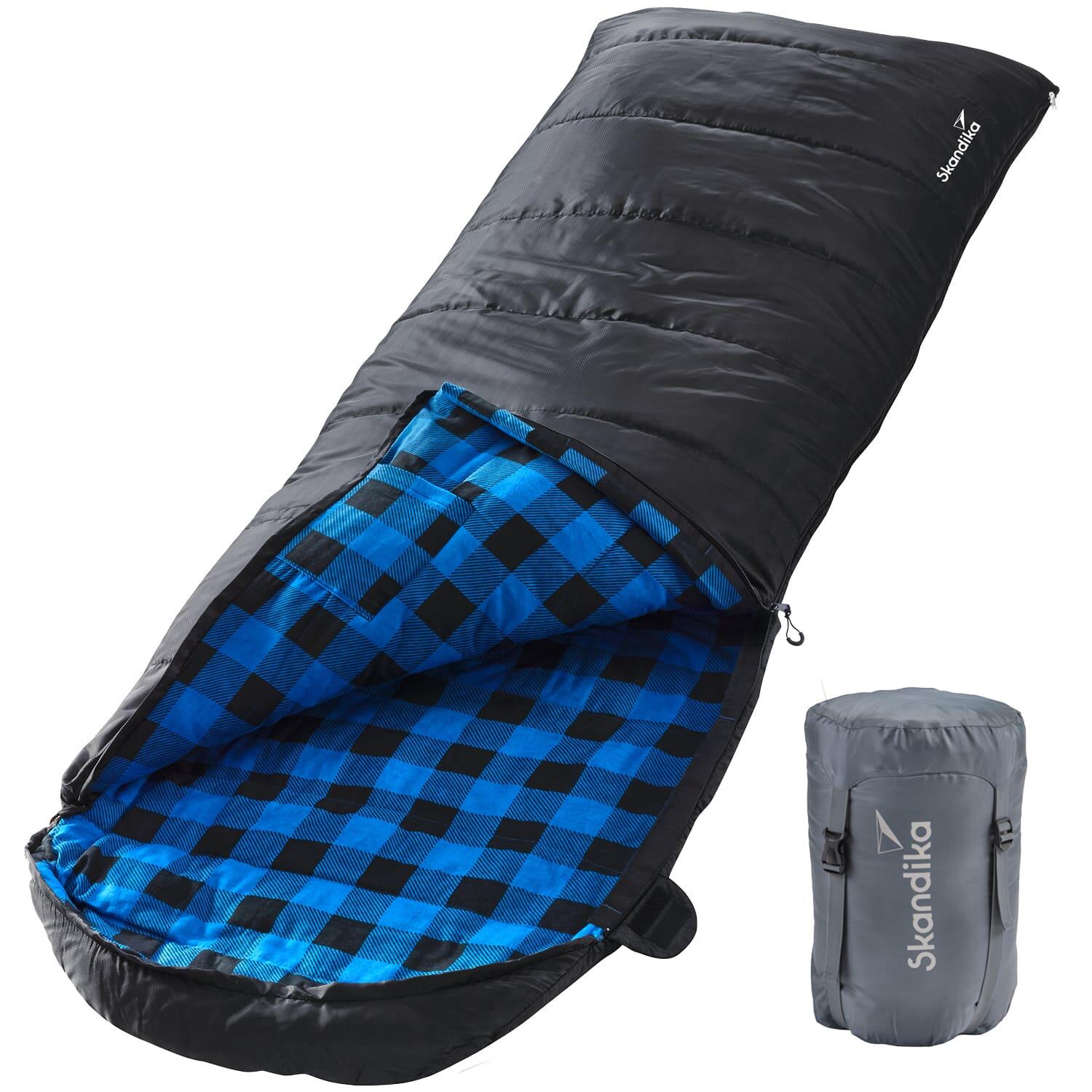 Śpiwór kempingowy Dundee czarny lewy, 2°C, 3 sezony