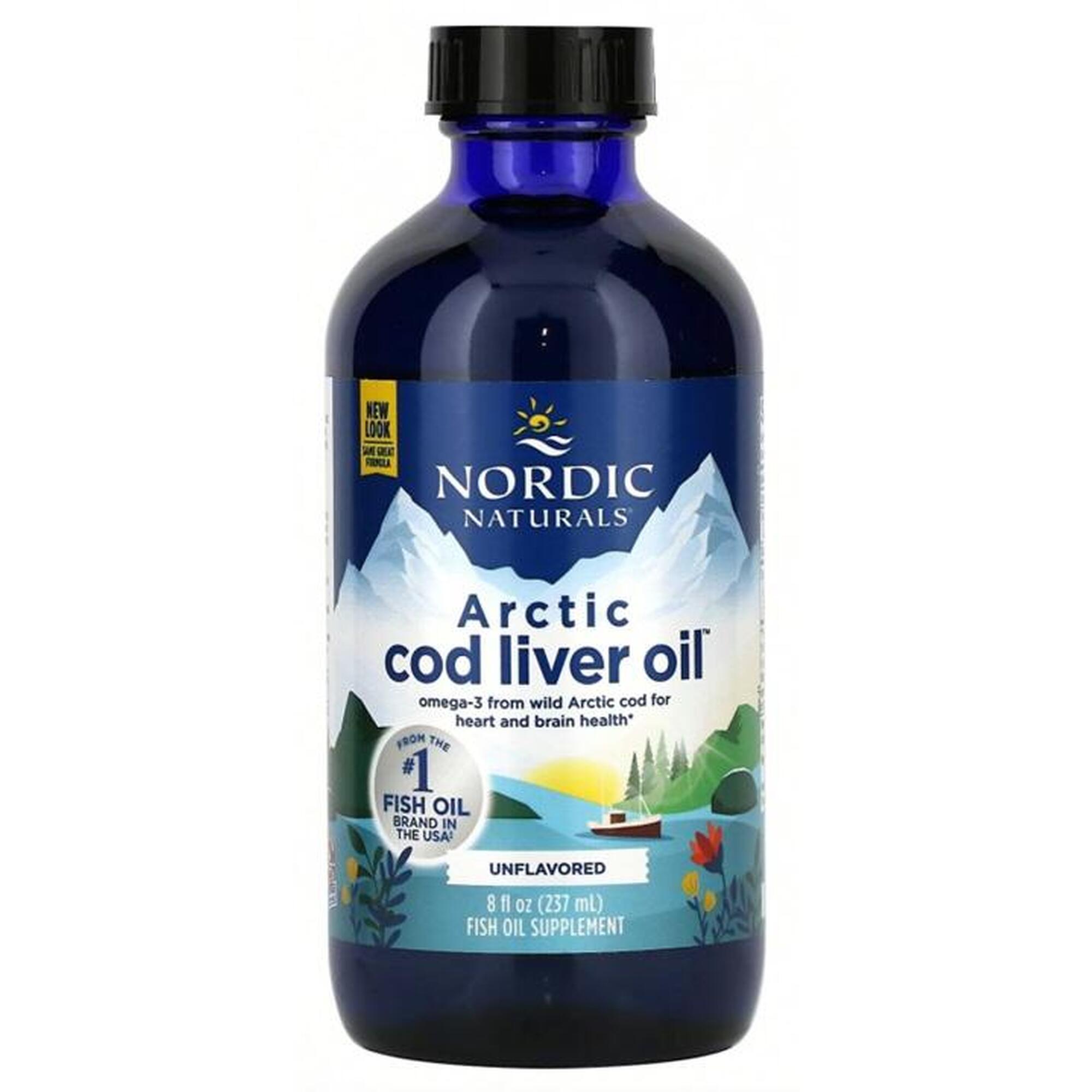 Tran z Dorsza Arctic Cod Liver 1060 mg Nordic Naturals Bezsmakowy 237 ml