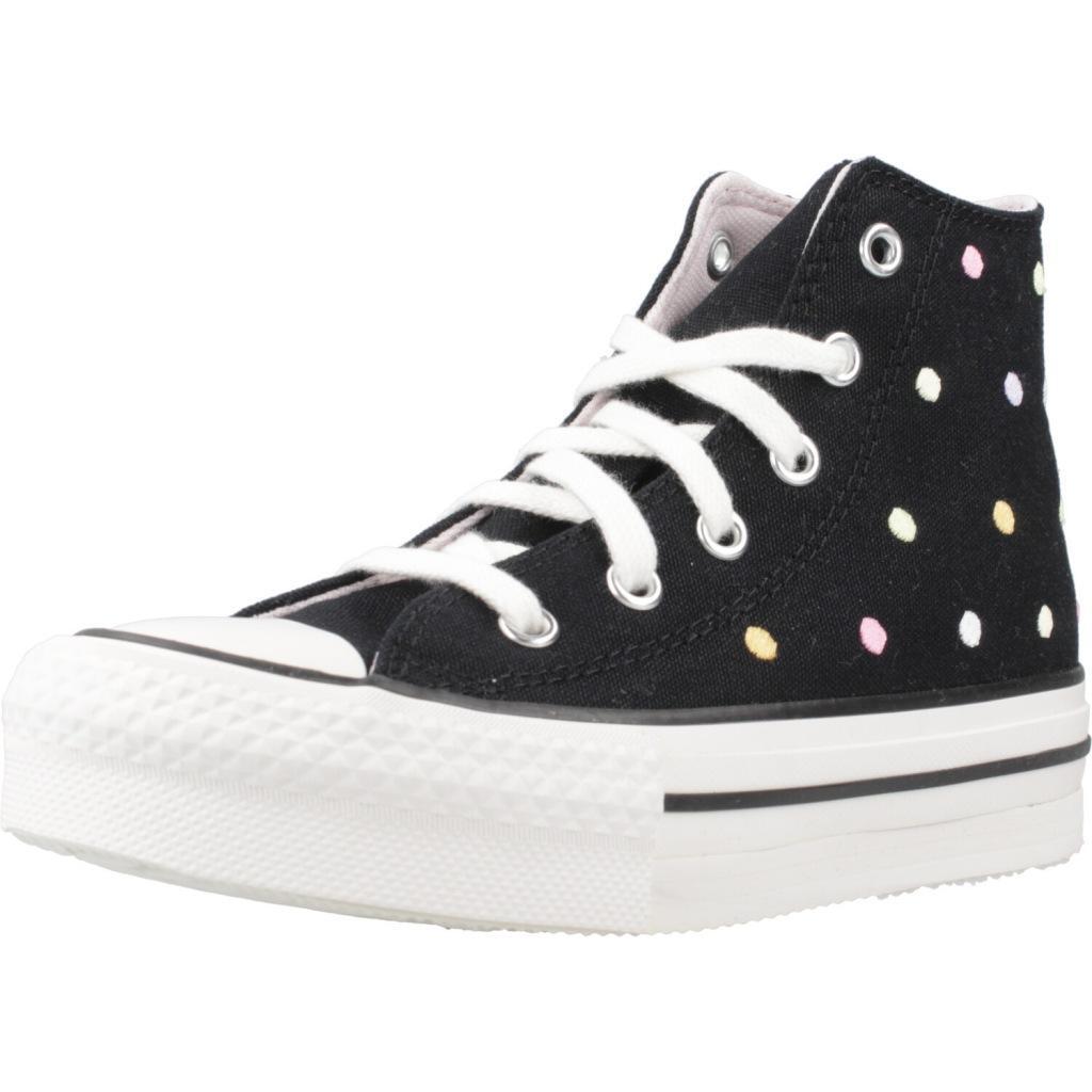 Buty CONVERSE CHUCK TAYLOR ALL STAR LIFT EMBROIDERED POLKA DOTS PLATFORM Czarny