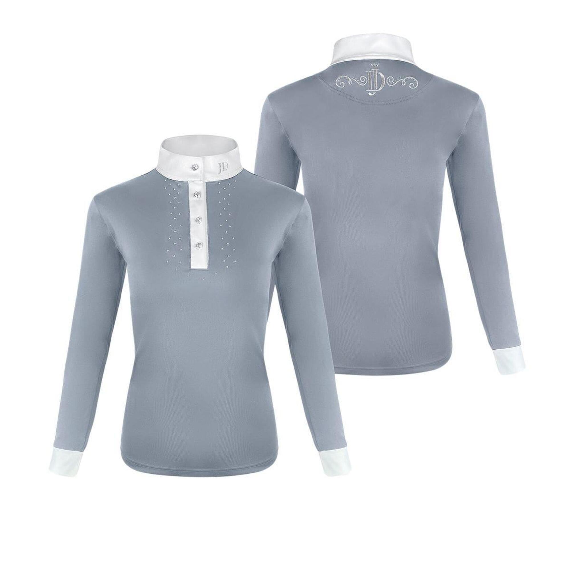 Koszula do jazdy konnej damska JD ATTACK Linda z długim rękawem konkursowa