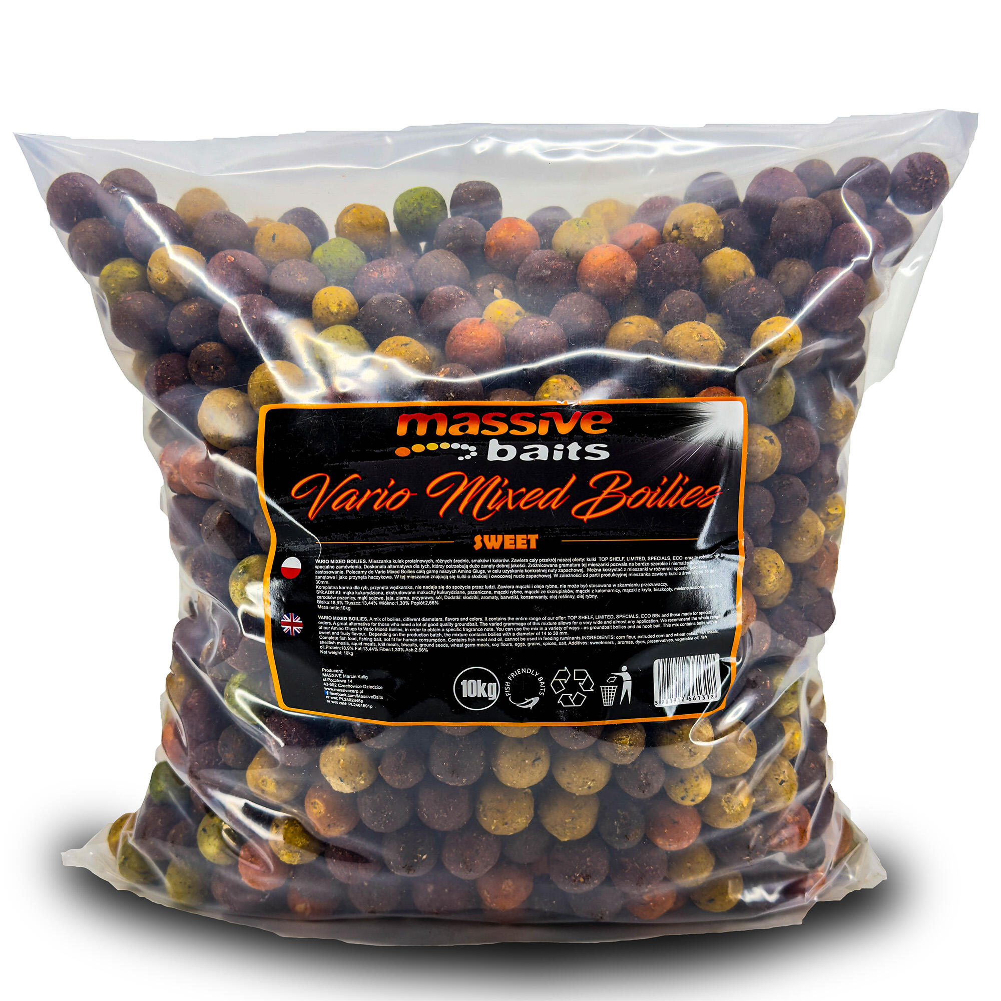 Kulki Massive Baits Sweet Vario Mixed Bolies 14/18/24Mm Worek 10Kg