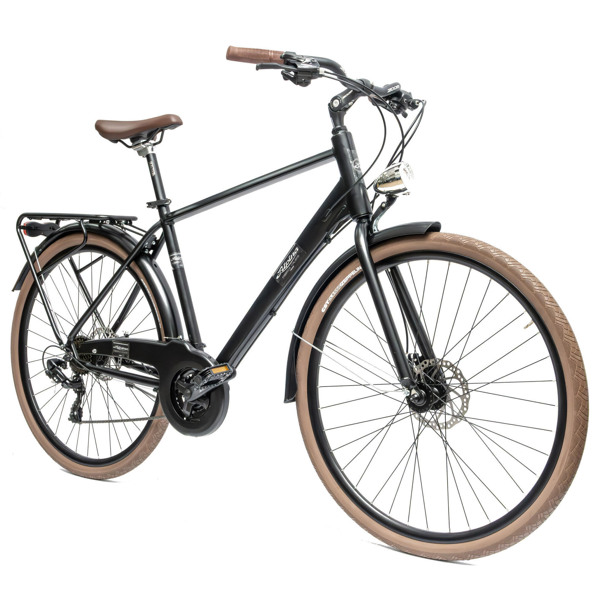 Rower Męski Miejski Koła 28" Aluminium Tarcze Oświetlenie Stopka Shimano