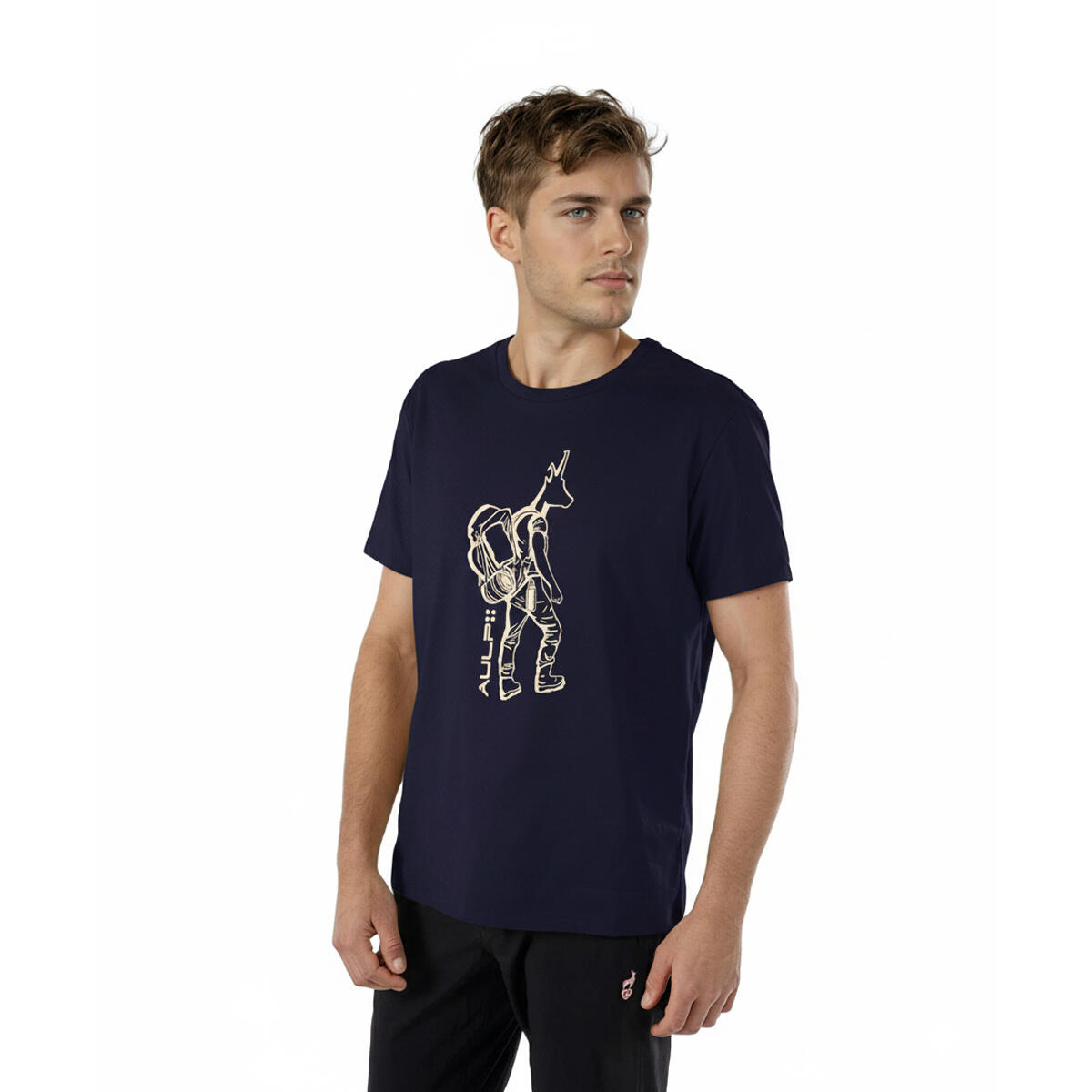 Koszulka męska AULP TICCO bawełniana z recyklingu klasyczna komfortowa