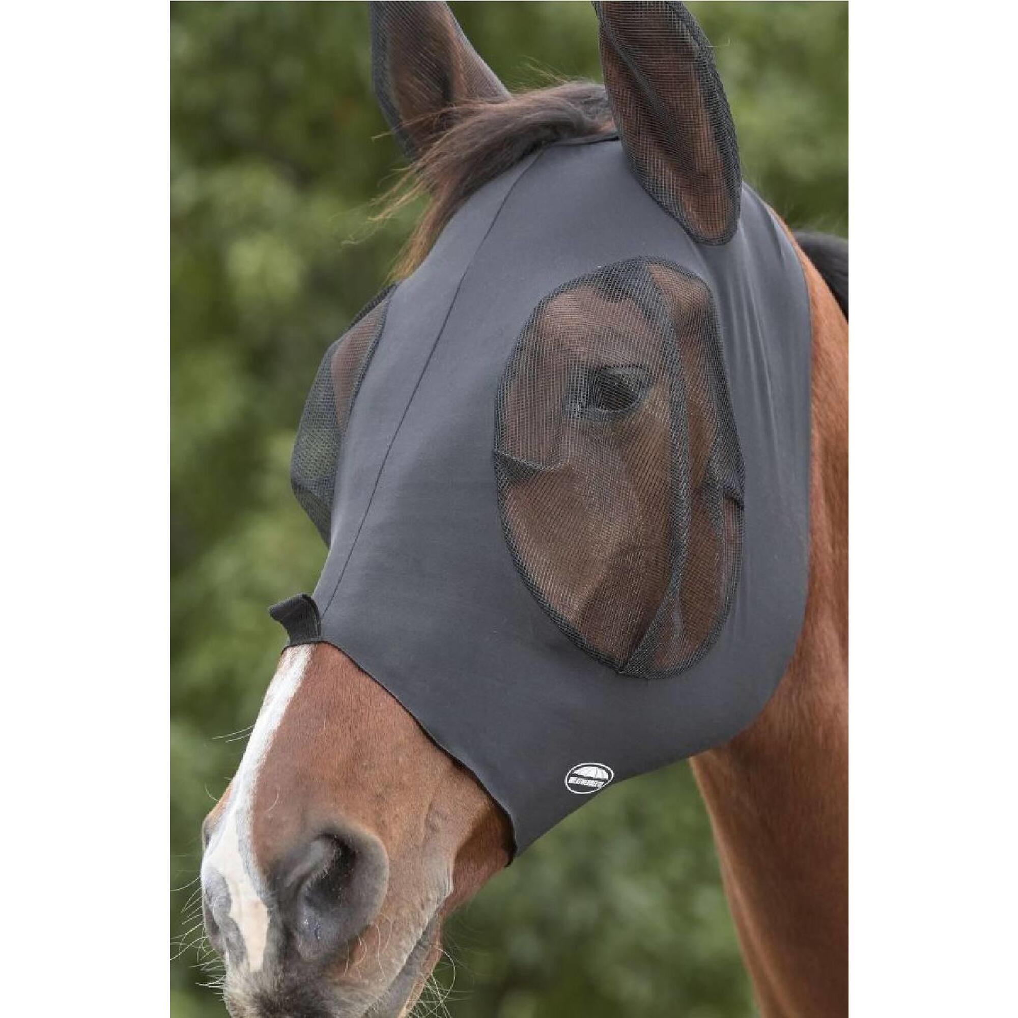 Rozciągliwa maska na muchy dla końskich oczu i uszu Weatherbeeta Deluxe Bug