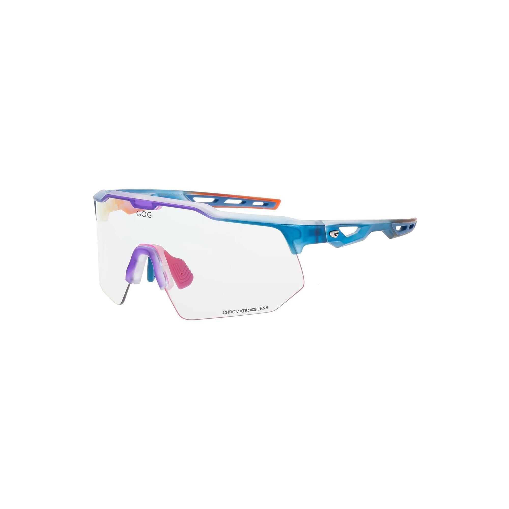Okulary rowerowe fotochromowe GOG Loki - matt cristal blue/red