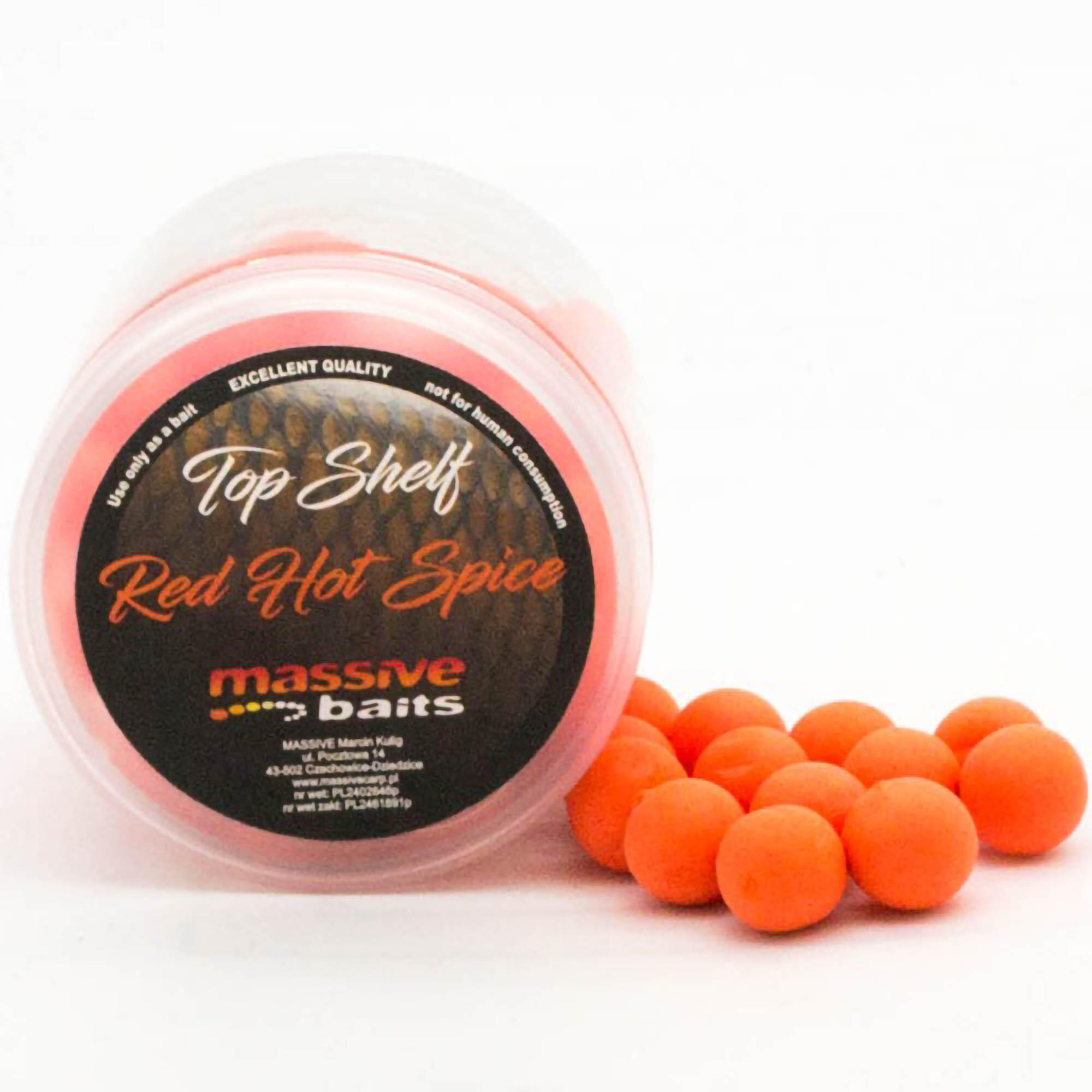 Kulki Massive Baits Top Shelf Pop Ups Red Hot Spice 14Mm