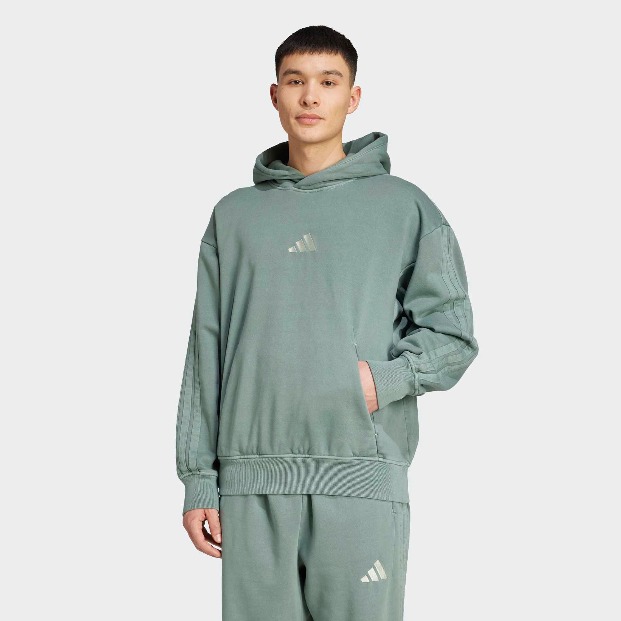 Bluza polarowa z kapturem z efektem sprania ADIDAS ALL SZN