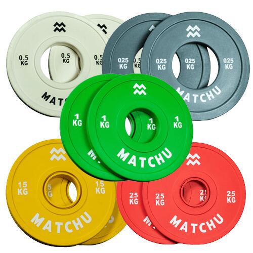 Fractional plates set - 0.25 - 0.5 - 1 - 1.5 - 2.5 kg - 2x każda waga