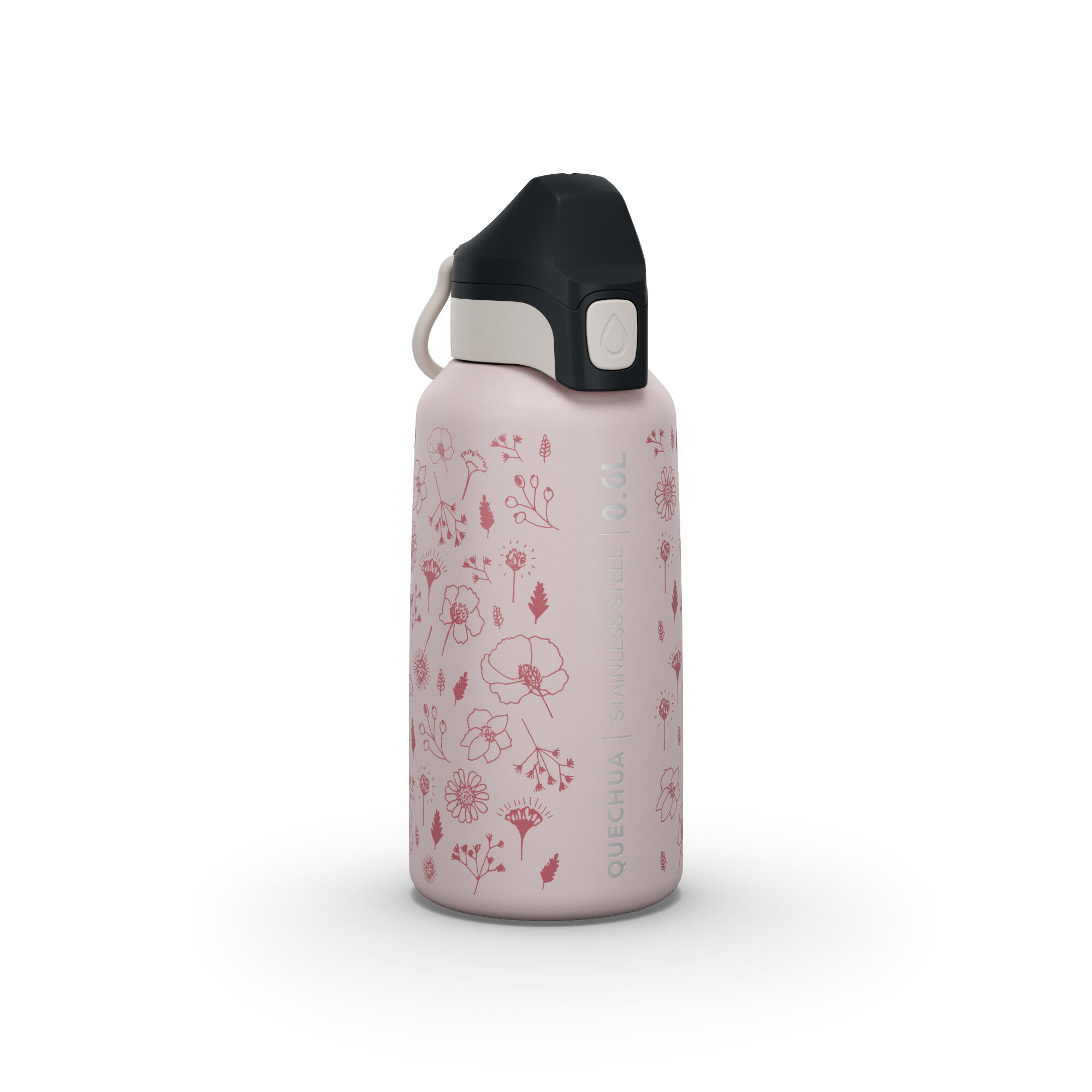 Bidon turystyczny dla dzieci Quechua 500 nierdzewny 0,6 l