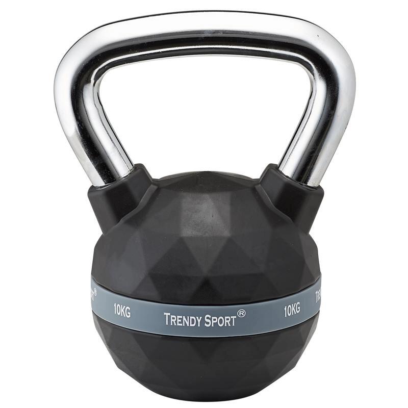 Kettlebell Trendy Premium czarny-chrom 10 kg