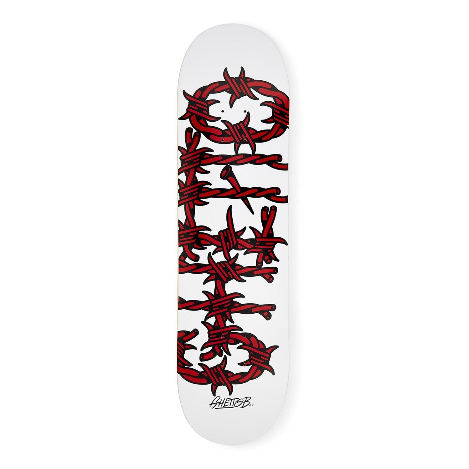 Deck skateboardowy Pregripped Barbed Wire Red 8.25”