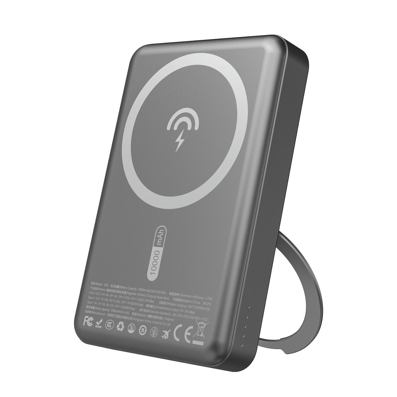 Powerbank Dudao k28 10000mah 22.5w metalowa obudowa z pierścieniem-podstawką