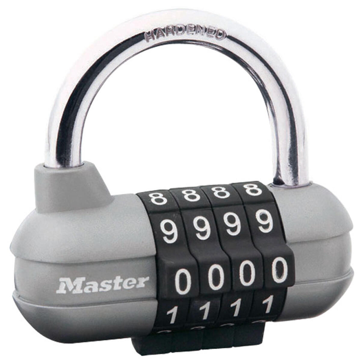 Kłódka na szyfr Master Lock 1520EURD, kolor szary, 5,9 x 6,4 x 2,6 cm