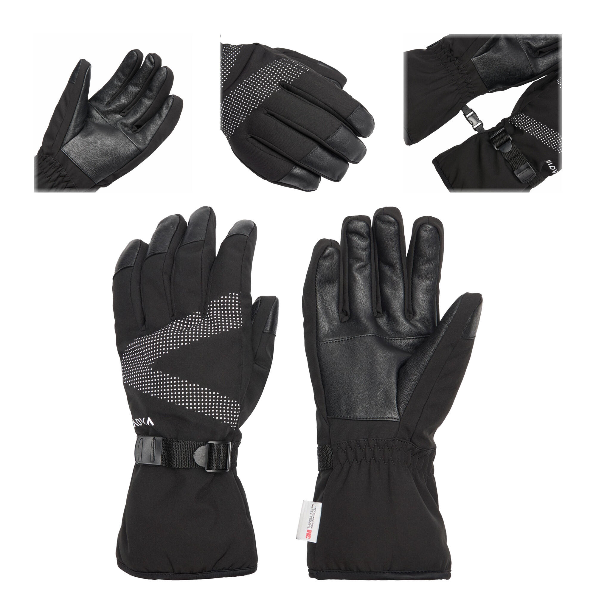 Rękawice narciarskie KADVA Mountain Flow Pro skóra 3M Thinsulate