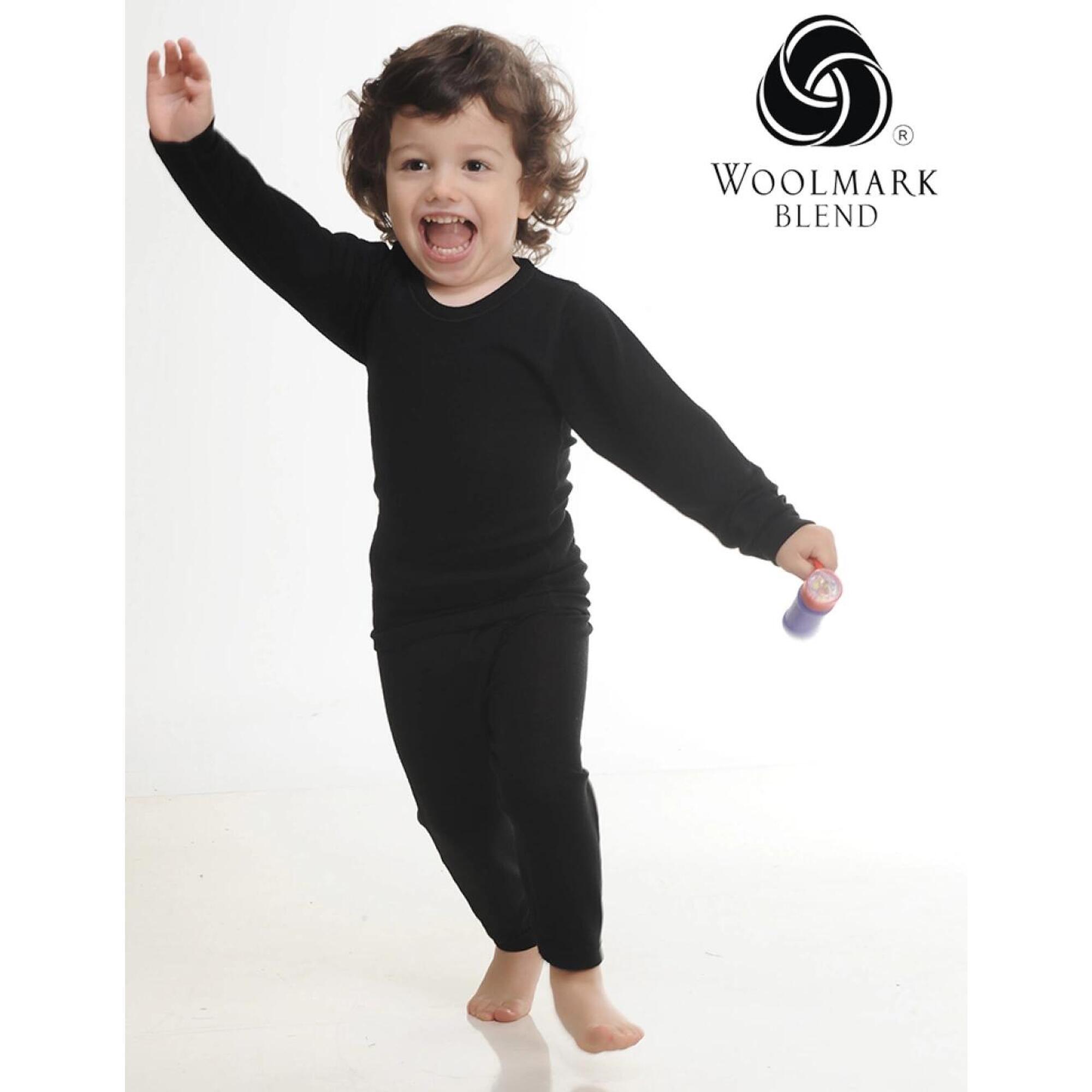 Dziecięca Koszulka Termoaktywna z Długim Rękawem z Wełny Merino