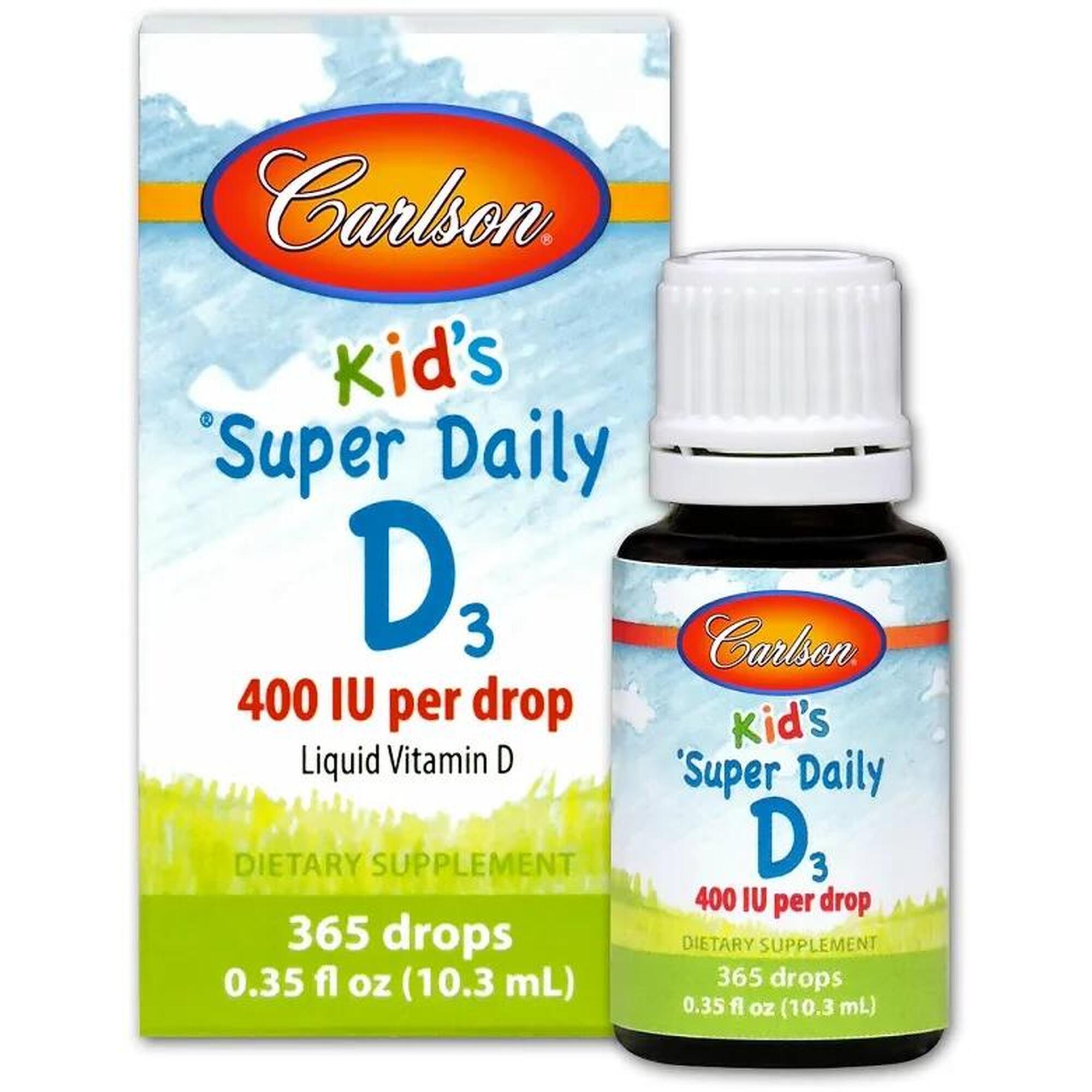 Kid's Super Daily D3 400 IU Carlson Labs 10 ml