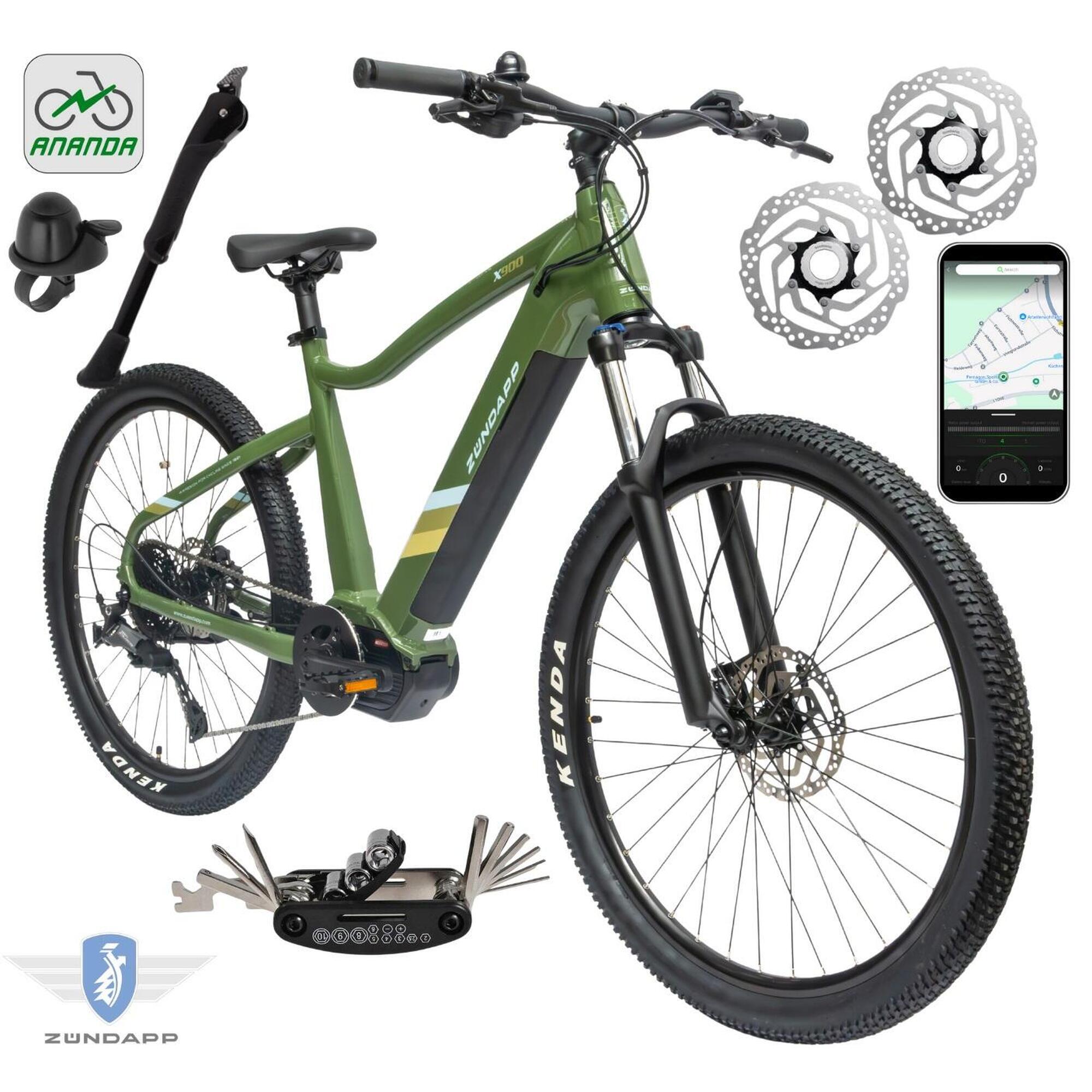 Rower Elektryczny Męski Damski Górski 27,5" SHIMANO Aplikacja 250W LCD 2025