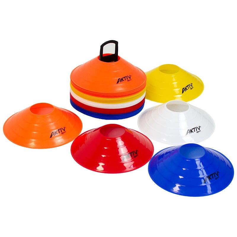 Zestaw pachołków Aktivsport, 5 cm wysokości, 50 sztuk