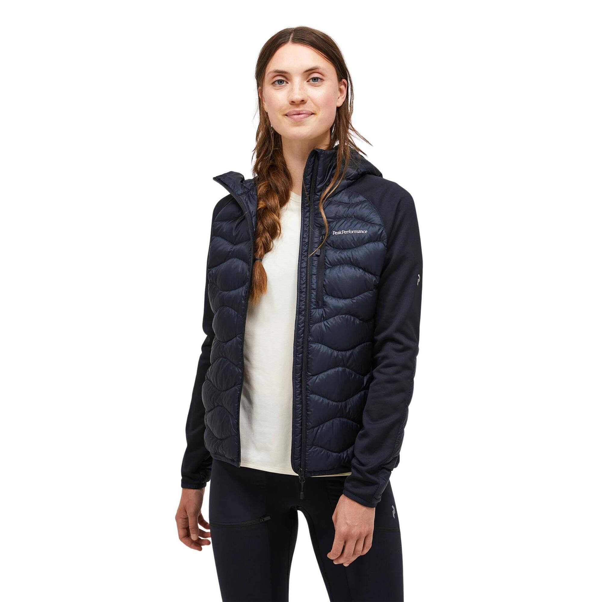 Kurtka Peak Performance puchowa damska Helium Down Hybrid Hood czarna - S