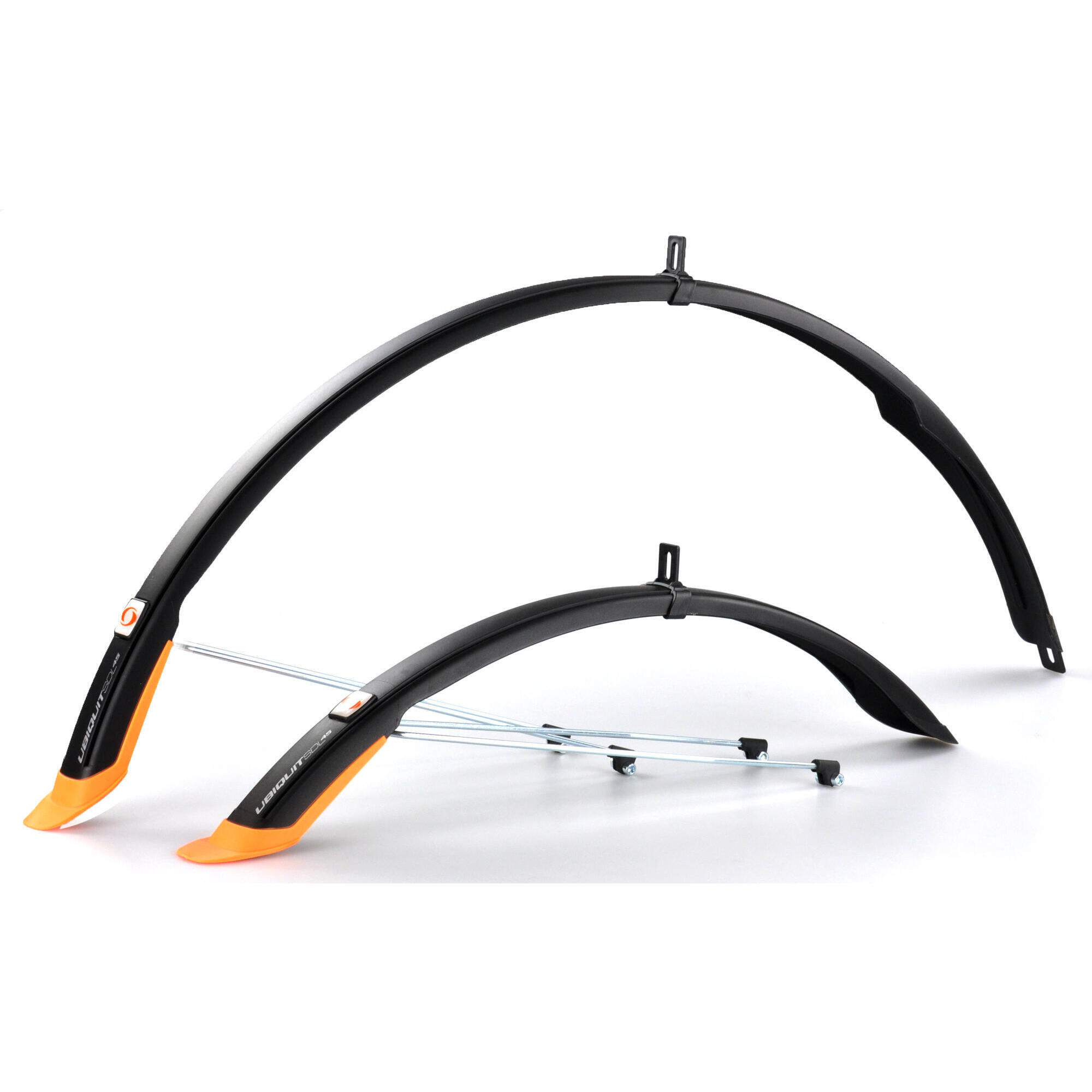 Błotniki Simpla UBIQUIT SDL 46mm P+T czarny/pomarańczowy