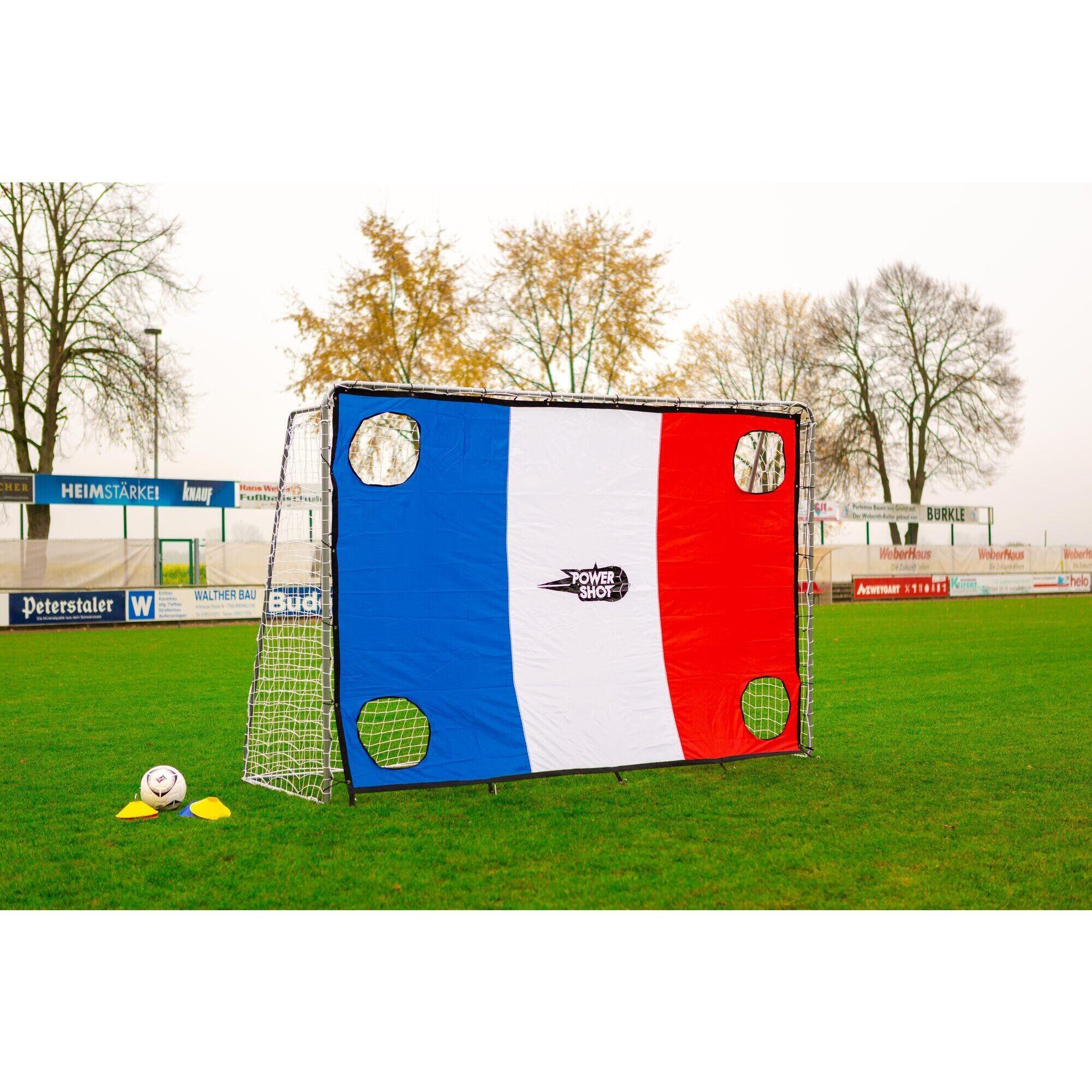 Stalowa bramka 3x2 m ze ścianką z motywem flagi Francji