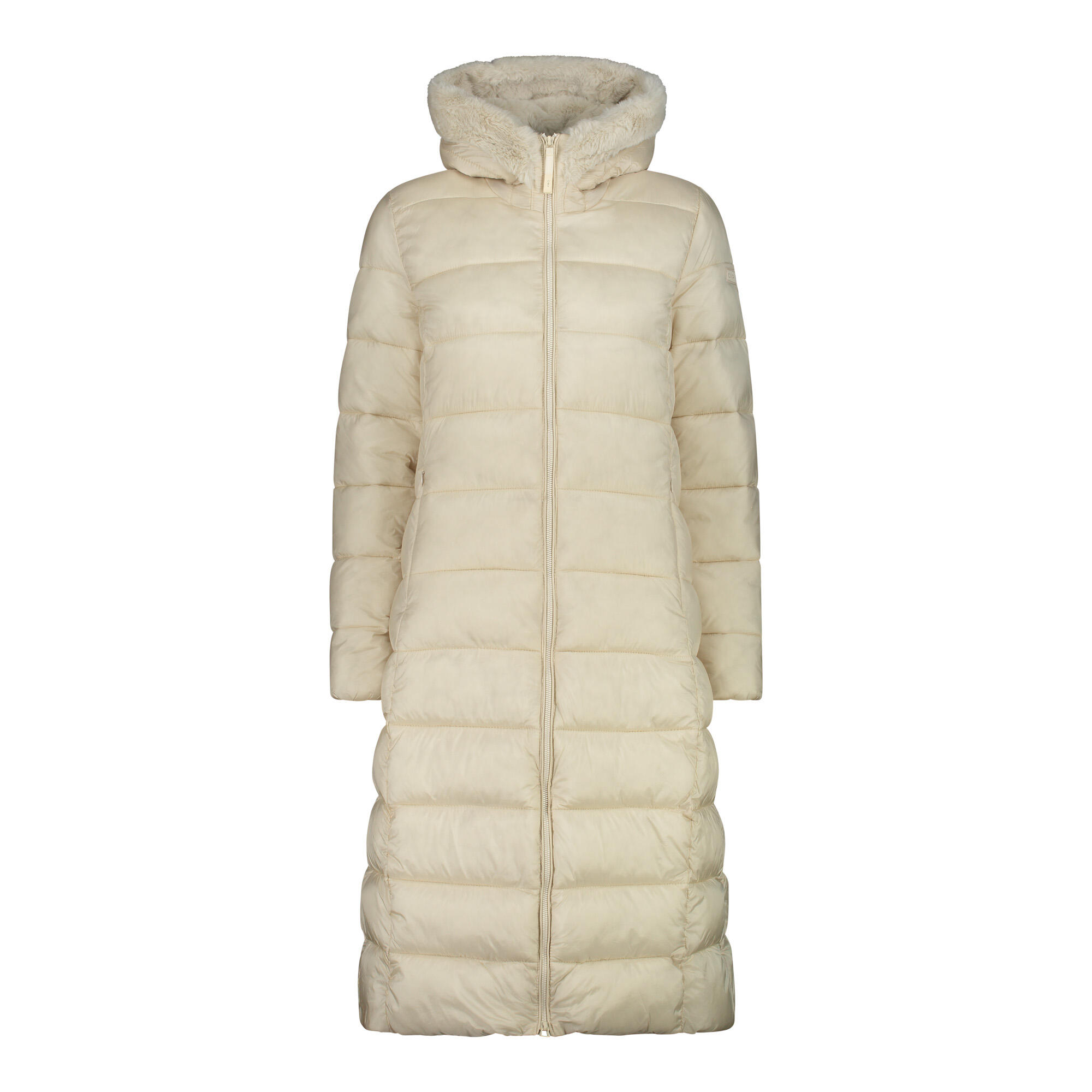 Długa kurtka puchowa z kapturem damska CMP