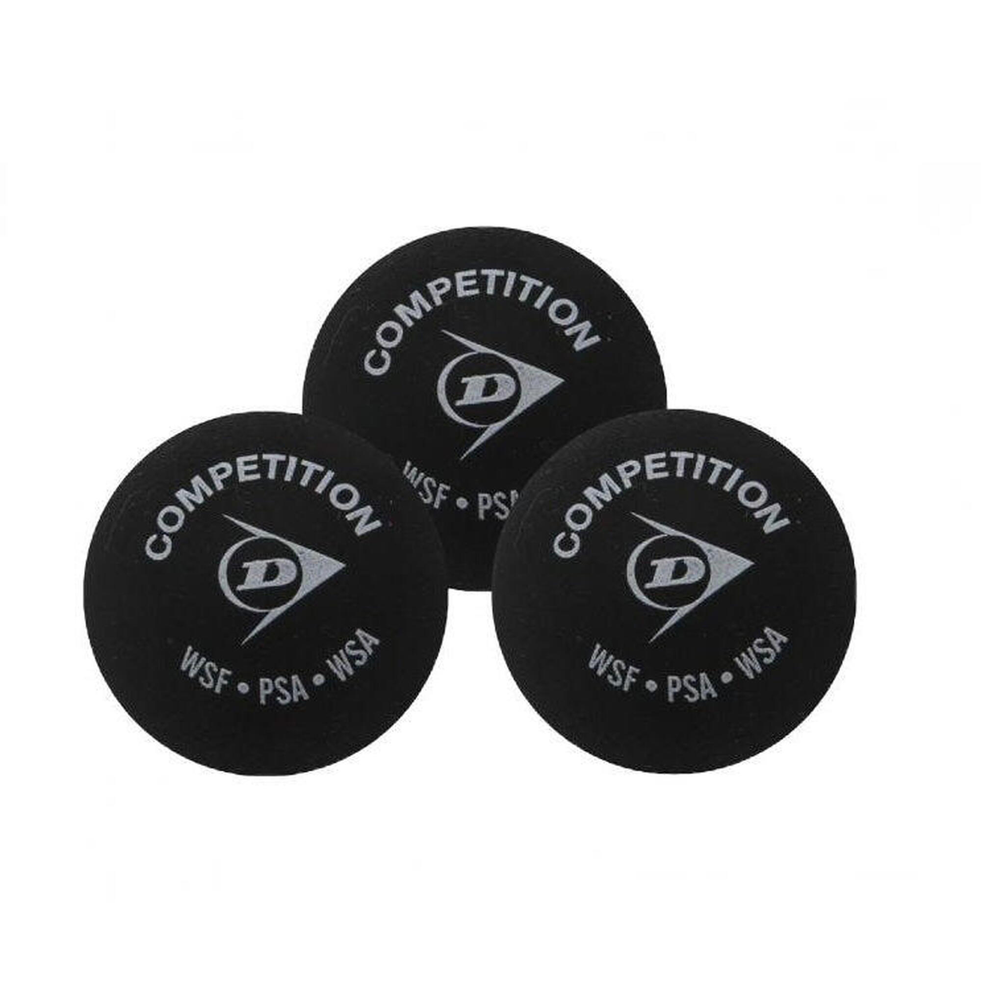 Zestaw 3 piłeczek do squasha Dunlop competition blister