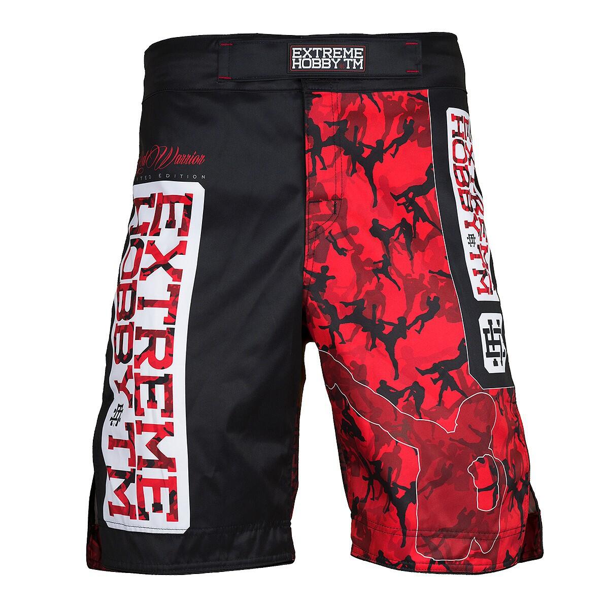Spodenki do Grapplingu MMA BJJ K1 męskie EXTREME HOBBY RED WARRIOR