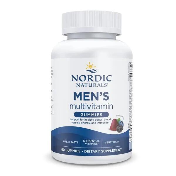 Men's Multivitamin Gummies Mixed Berry Nordic Naturals 60 żelek