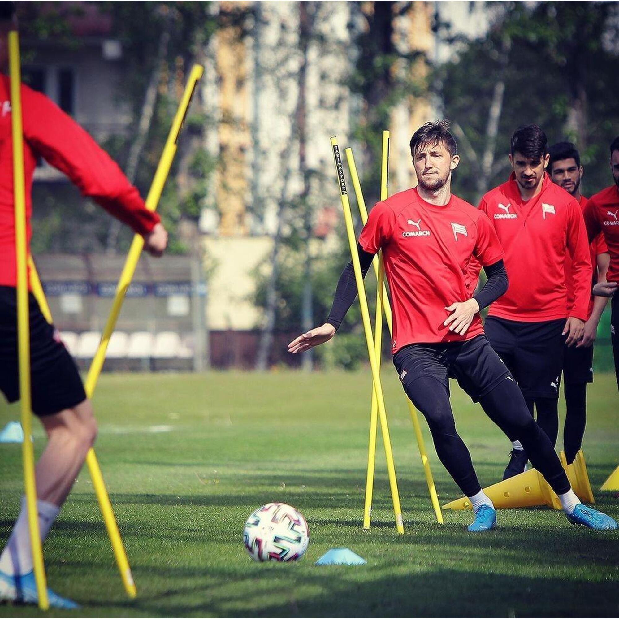 10x Tyczka treningowa i slalomowa 170 cm tyczki Białe